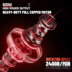 Dragro Sheep Clippers 600W blade detail highlighting heat-resistant steel