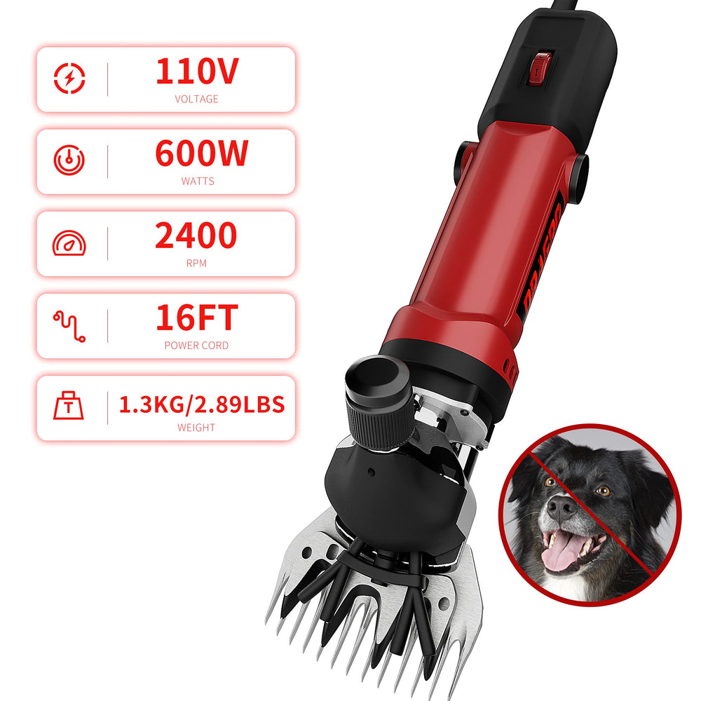 Dragro Sheep Clippers 600W ergonomic grip to reduce hand fatigue