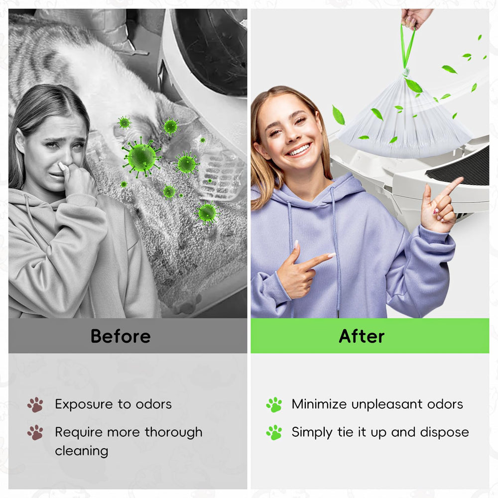 Dranbol litter liner demonstrates odor lock during disposal