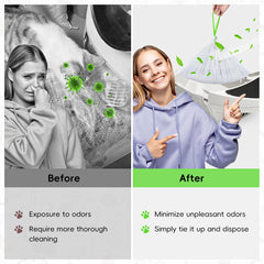 Dranbol litter liner demonstrates odor lock during disposal