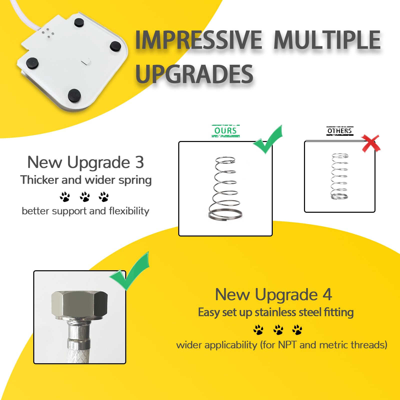 DRAROAD garden hose connection with splitter demonstrates convenient setup without sacrificing pet access
