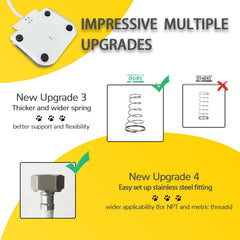 DRAROAD garden hose connection with splitter demonstrates convenient setup without sacrificing pet access