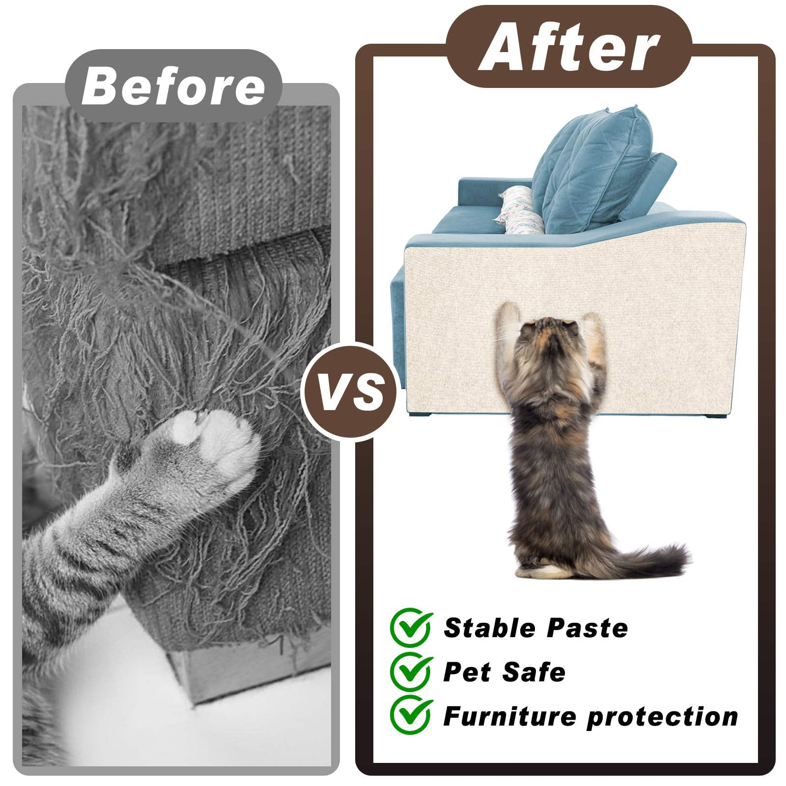 Draupnir Cat Scratching Mat with screws included for extra secure mounting