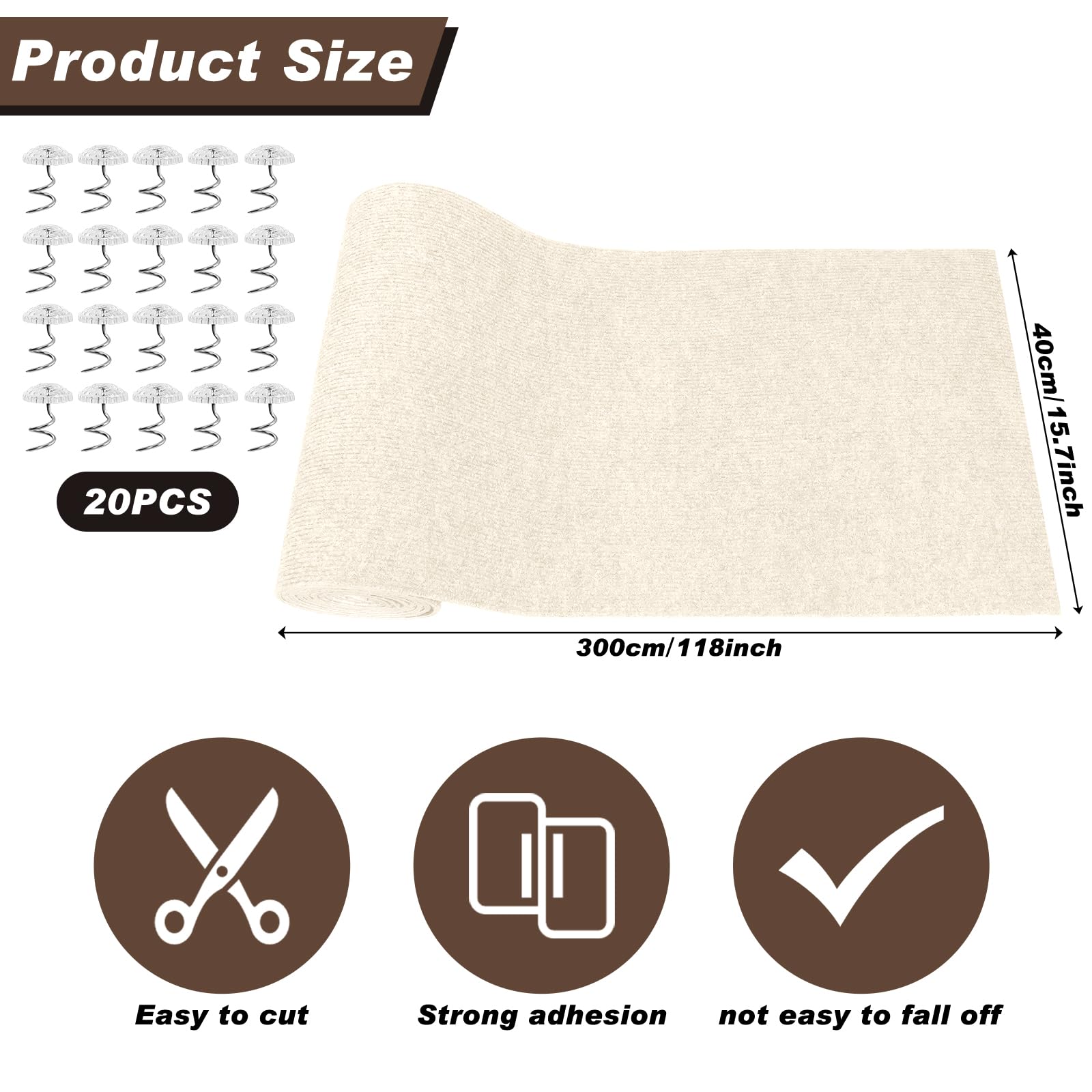 Draupnir Cat Scratching Mat being installed with self-adhesive backing for easy setup