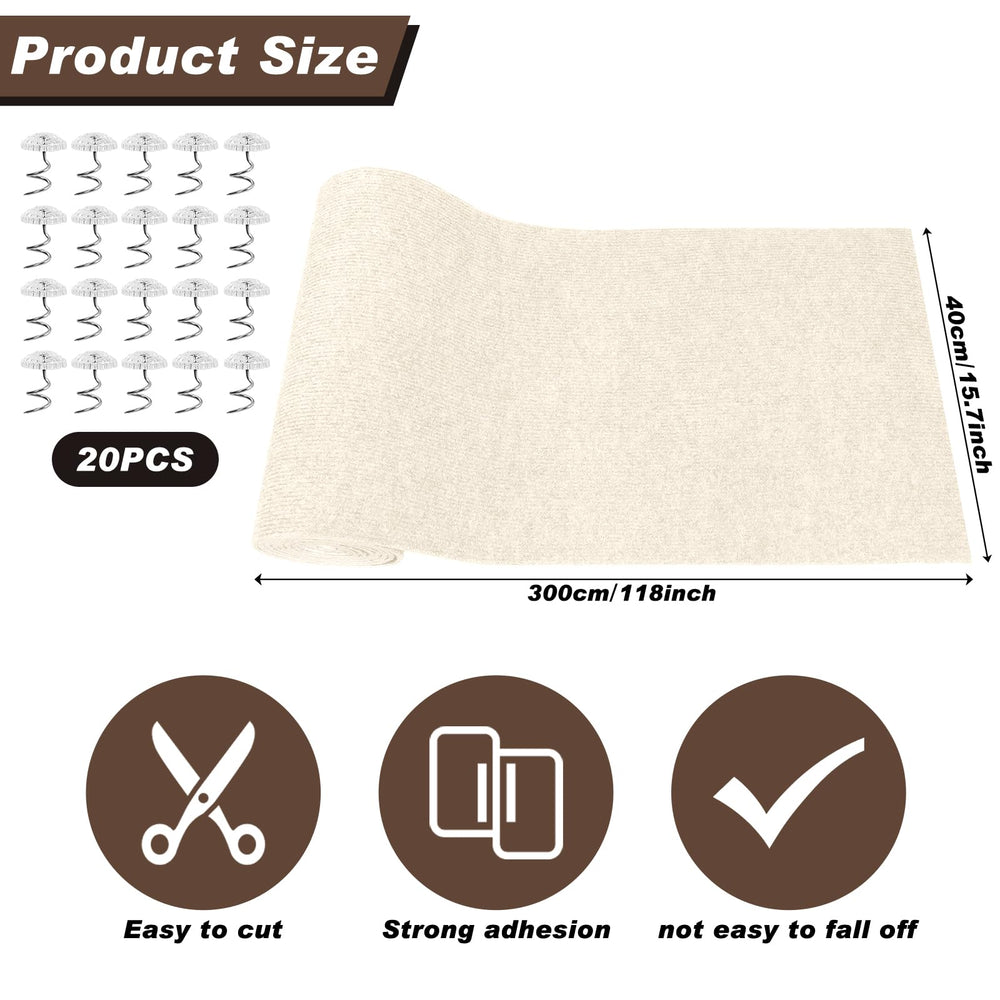 Draupnir Cat Scratching Mat being installed with self-adhesive backing for easy setup