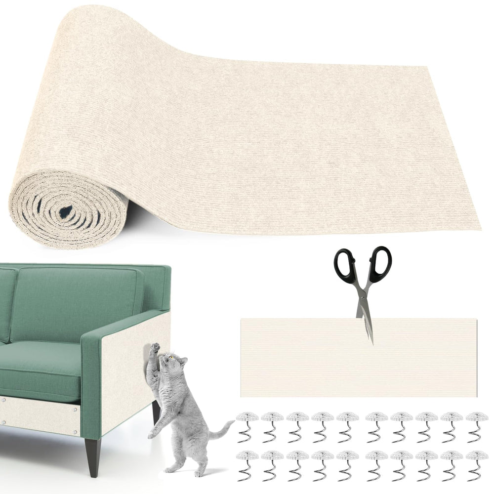 Draupnir Cat Scratching Mat unrolled on sofa showing extended surface protection