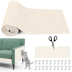Draupnir Cat Scratching Mat unrolled on sofa showing extended surface protection