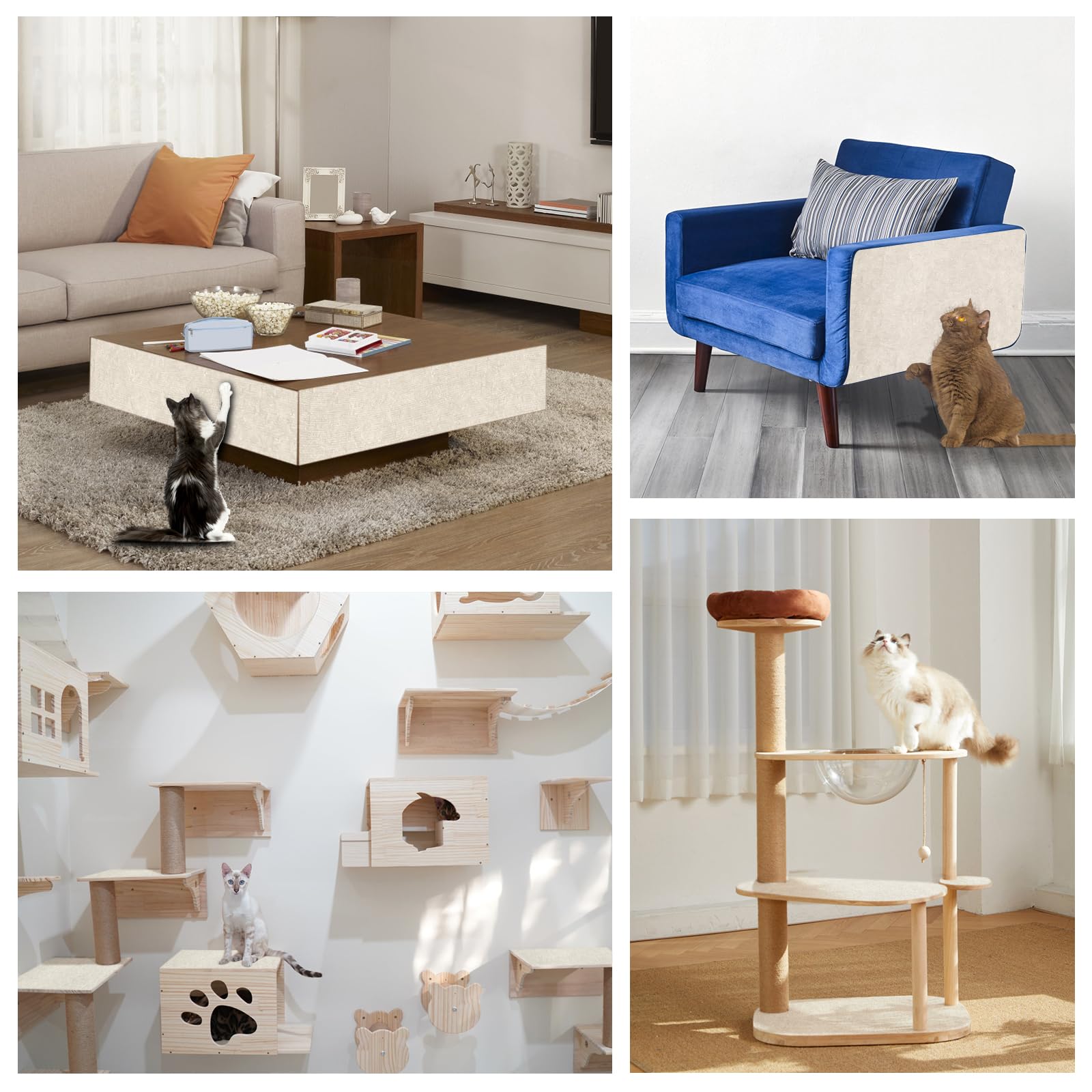 Draupnir Cat Scratching Mat wrapped around a furniture leg to shield surfaces