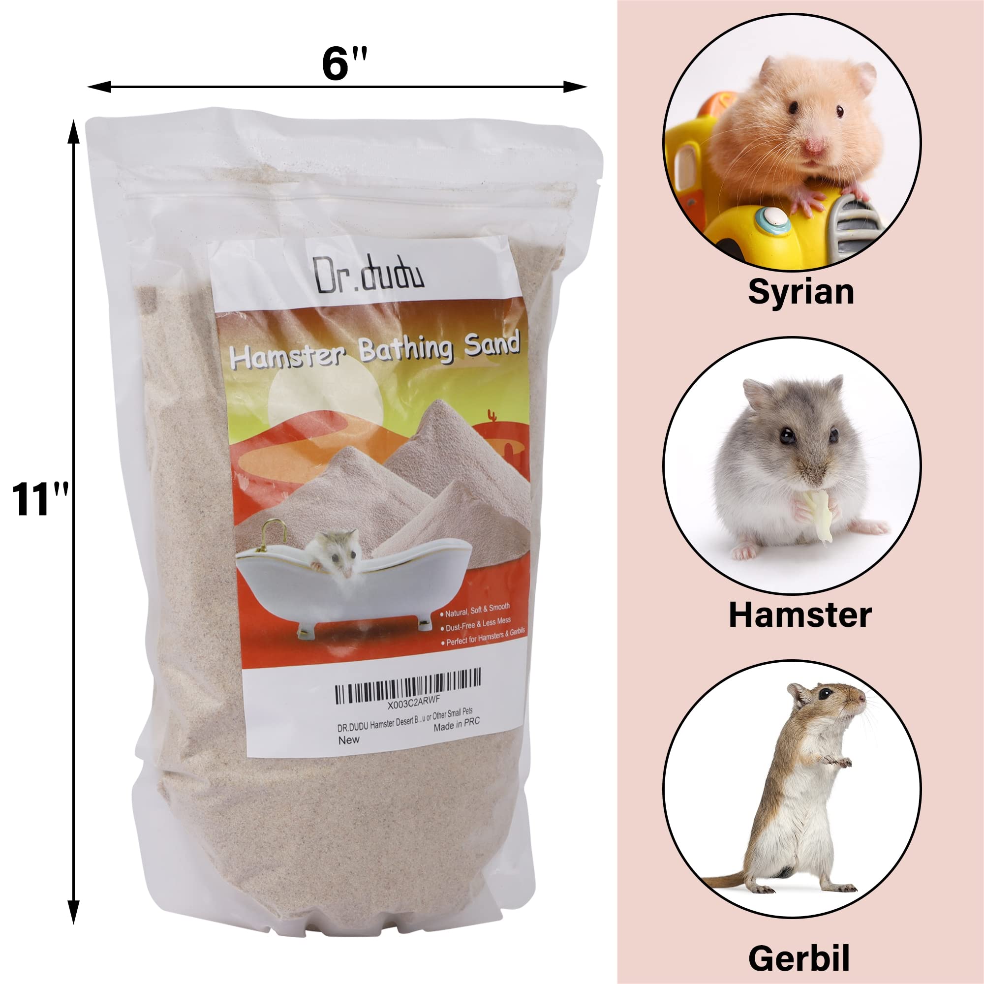 DR.DUDU desert sand for small pets clean coat and oil absorption.
