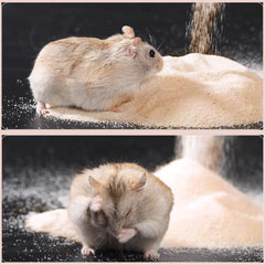 DR.DUDU dust-free pet sand keeps mess down during playtime.