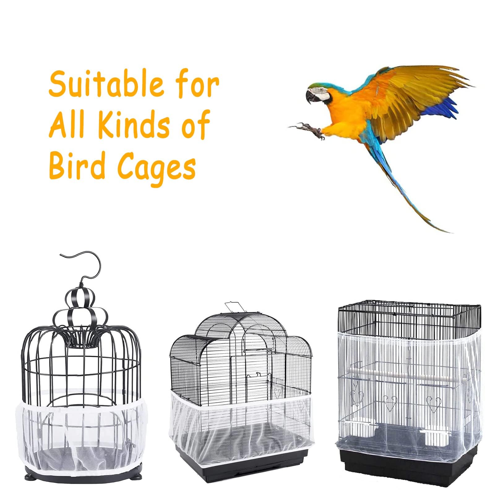 DreamAug neutral white design blends with decor while keeping the bird area tidy.