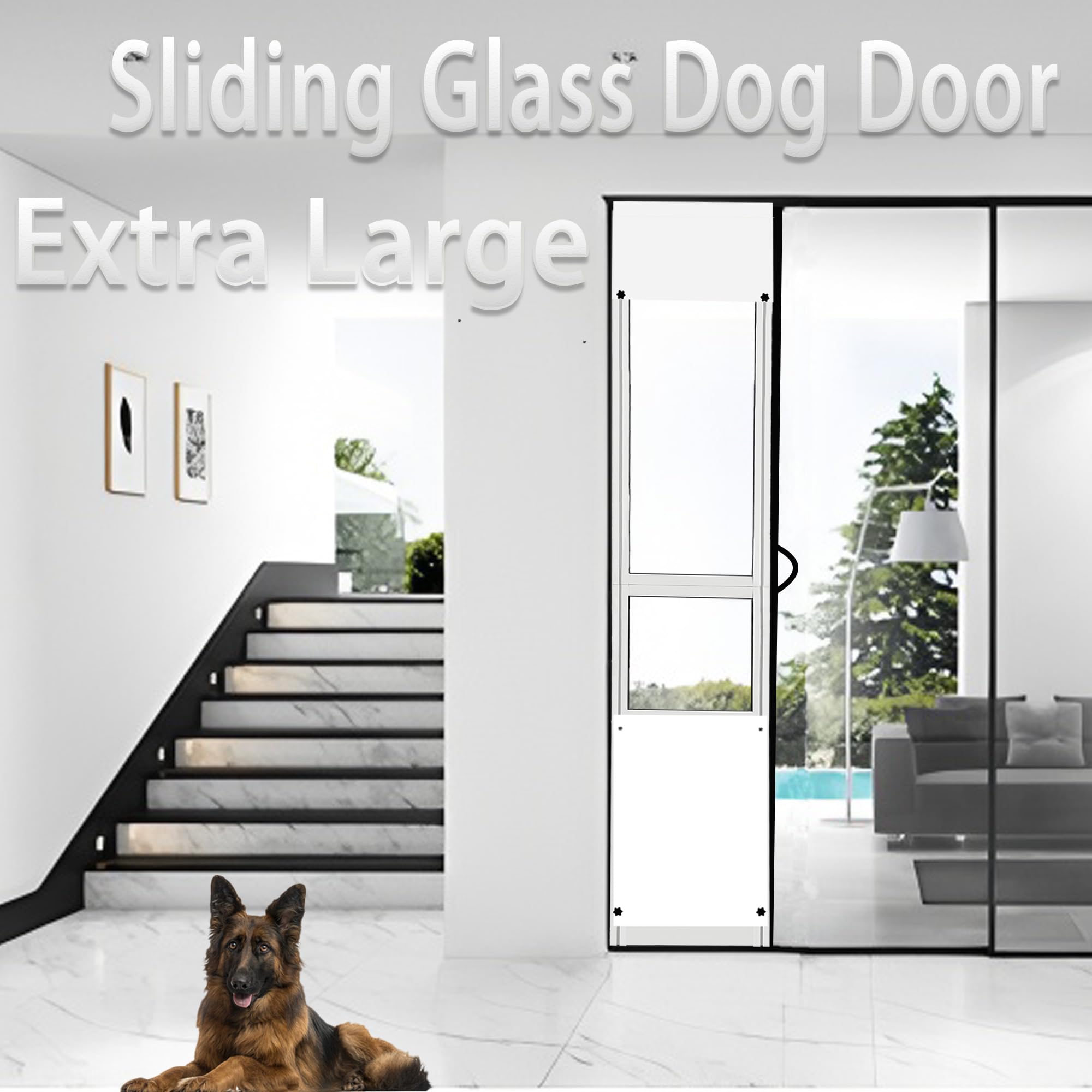 Dreampedal XL dog door large flap for pets up to 200 pounds.