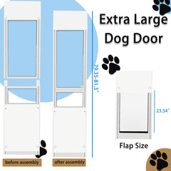 Dreampedal XLarge dog door lockable panel provides security while pets roam