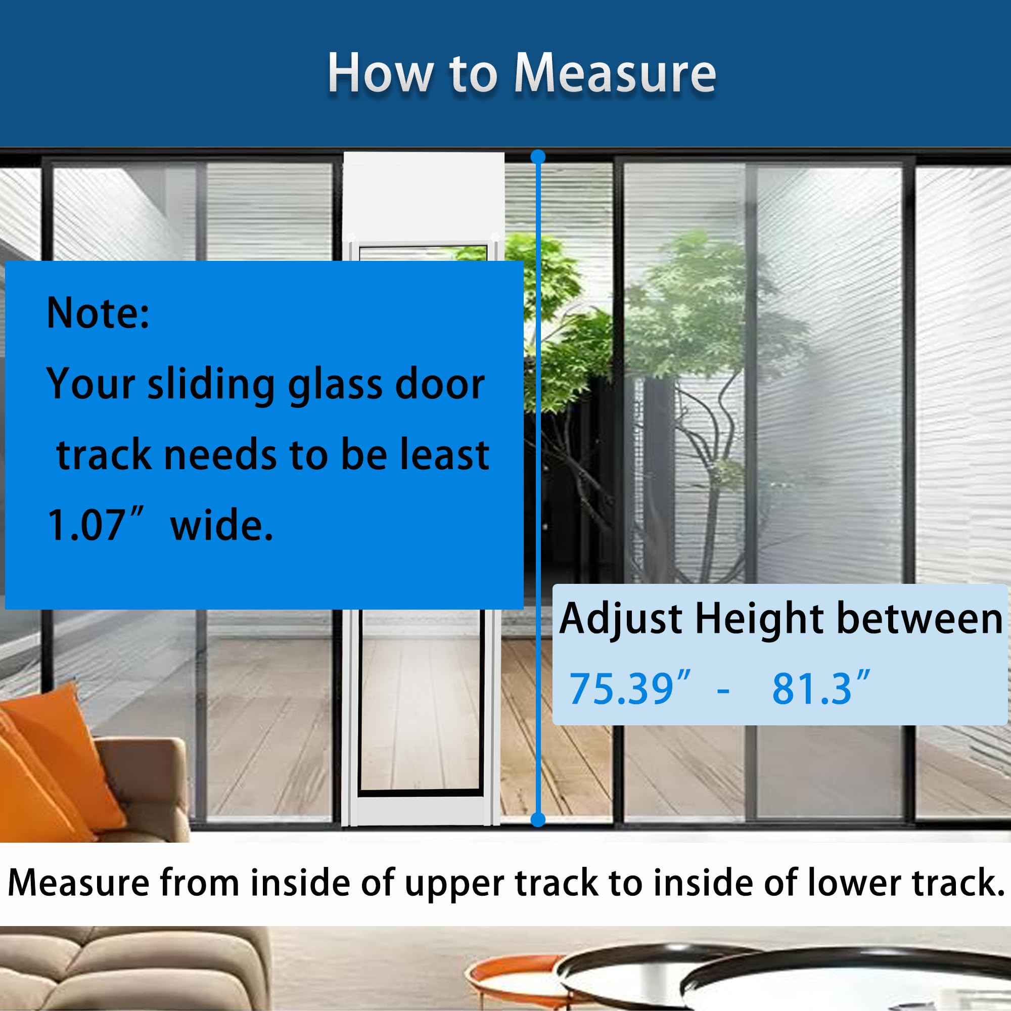 Dreampedal XLarge dog door vinyl track compatibility ensures broad sliding door fit