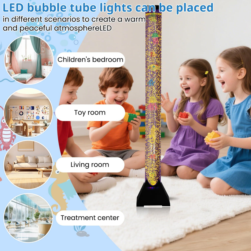 Dreamtrue LED bubble tube color-changing lights create immersive mood shifts in a room