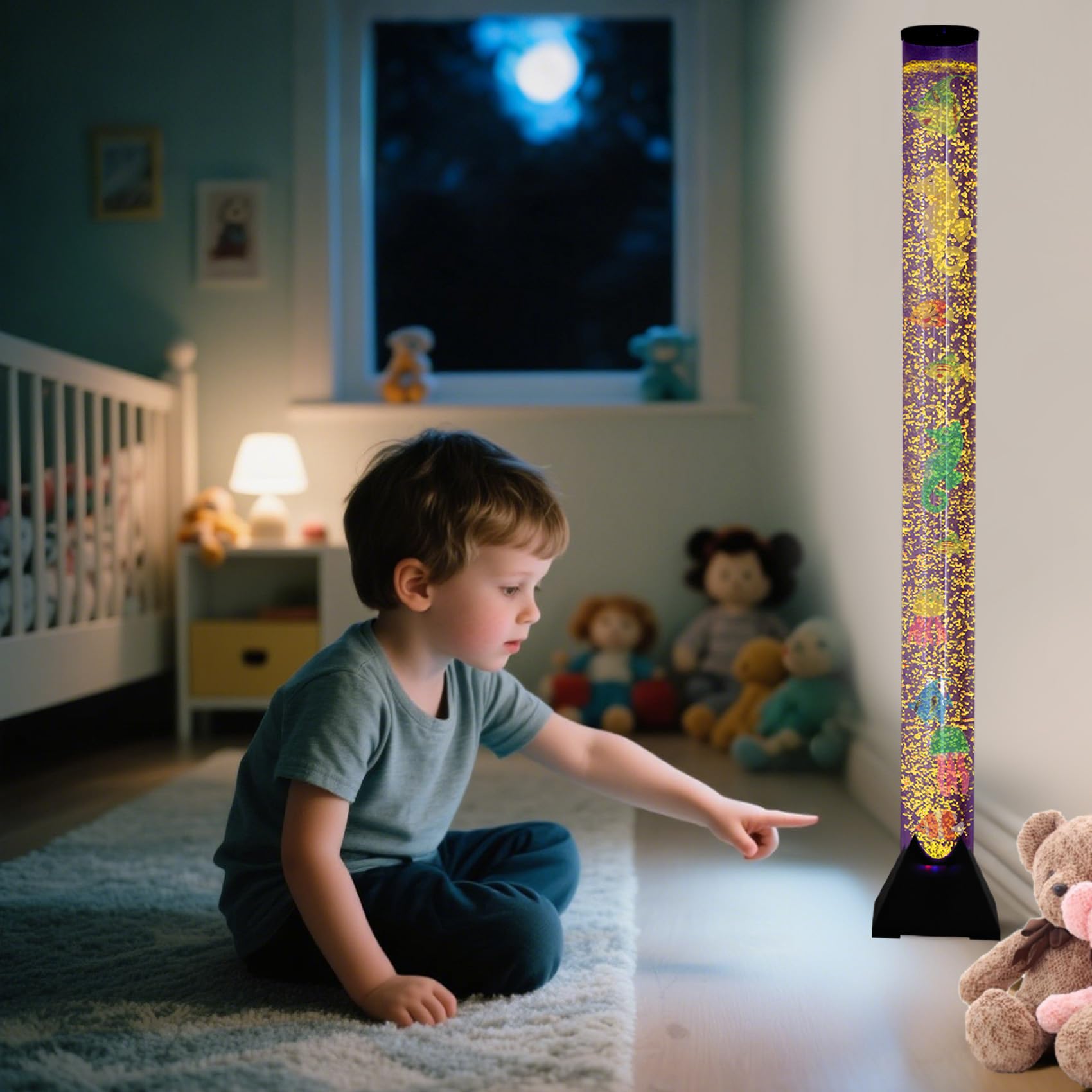 Dreamtrue soft glow bubble lamp provides a soothing environment for therapy corners
