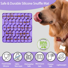 Drescu snuffle mat features 132 suction cups for secure placement.