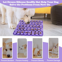 Drescu snuffle mat for large dogs with grass-like pattern for scent training.