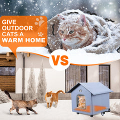 Dreyoo cat house interior with heating pad delivering cozy warmth.