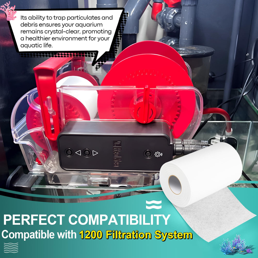 Dreyoo fleece roll has 6.78 inch height for compact reef tank fit