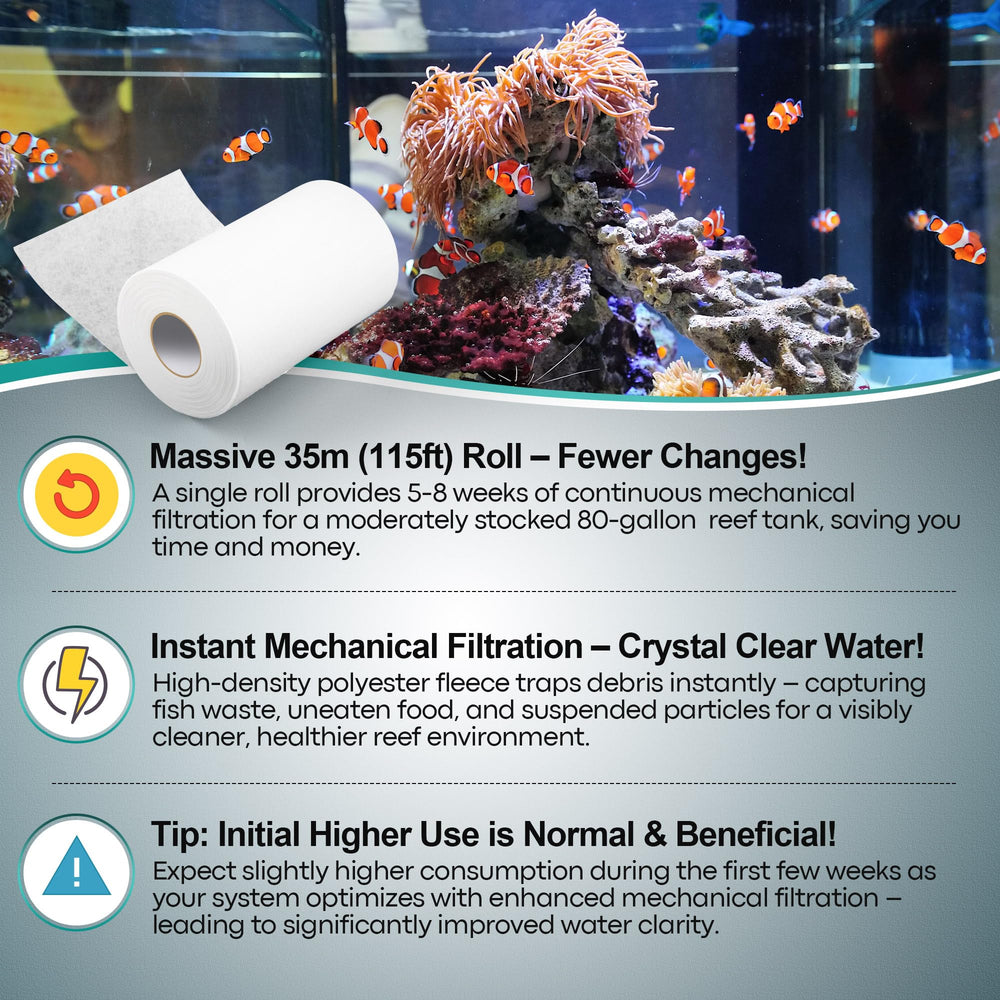 Dreyoo fleece roll demonstrates easy installation into the filtration system