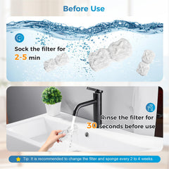 DrFlito activated carbon ion-exchange media cleans water and reduces impurities.