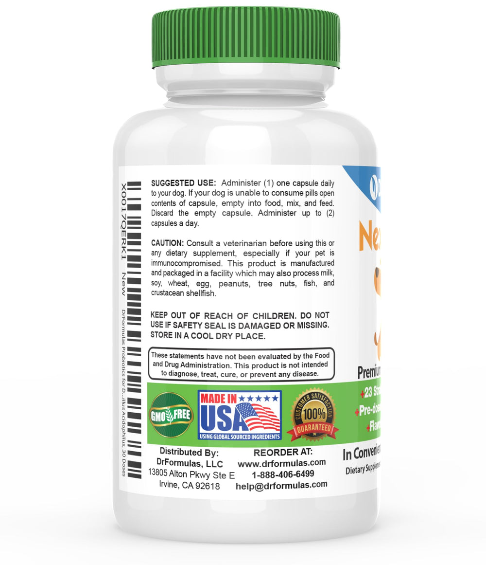 DrFormulas Nexabiotic dosing-in-food image demonstrates simple mixing into pet meals.