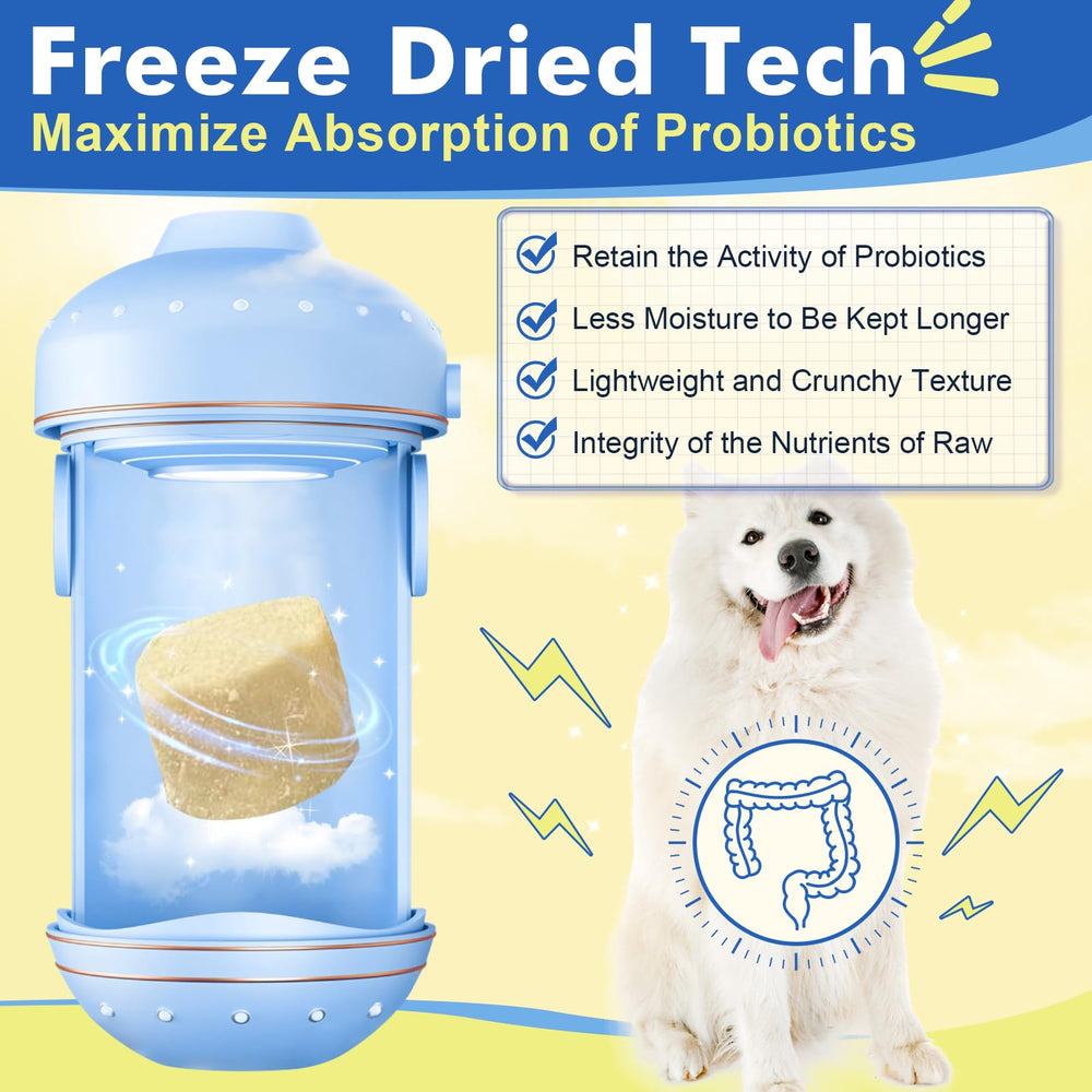 DRFOSTER chews ingredients list highlighting colostrum, probiotics, and omega oils