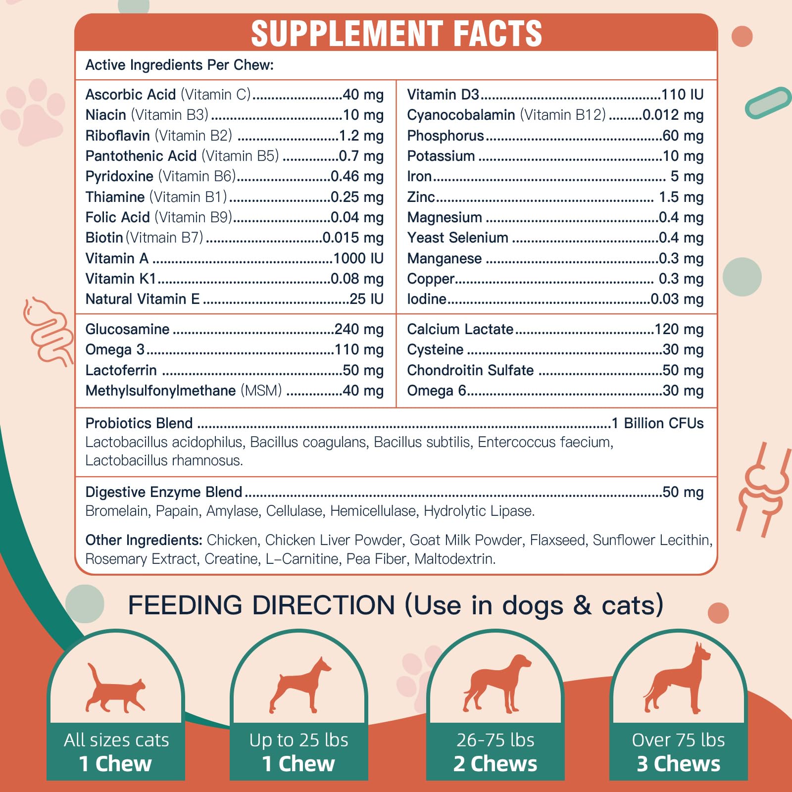 DRFOSTER Dog Multivitamin bites with probiotics emphasizes gut health support.