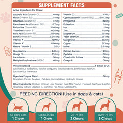 DRFOSTER dog multivitamin goat milk powder detail for sensitive tummies.