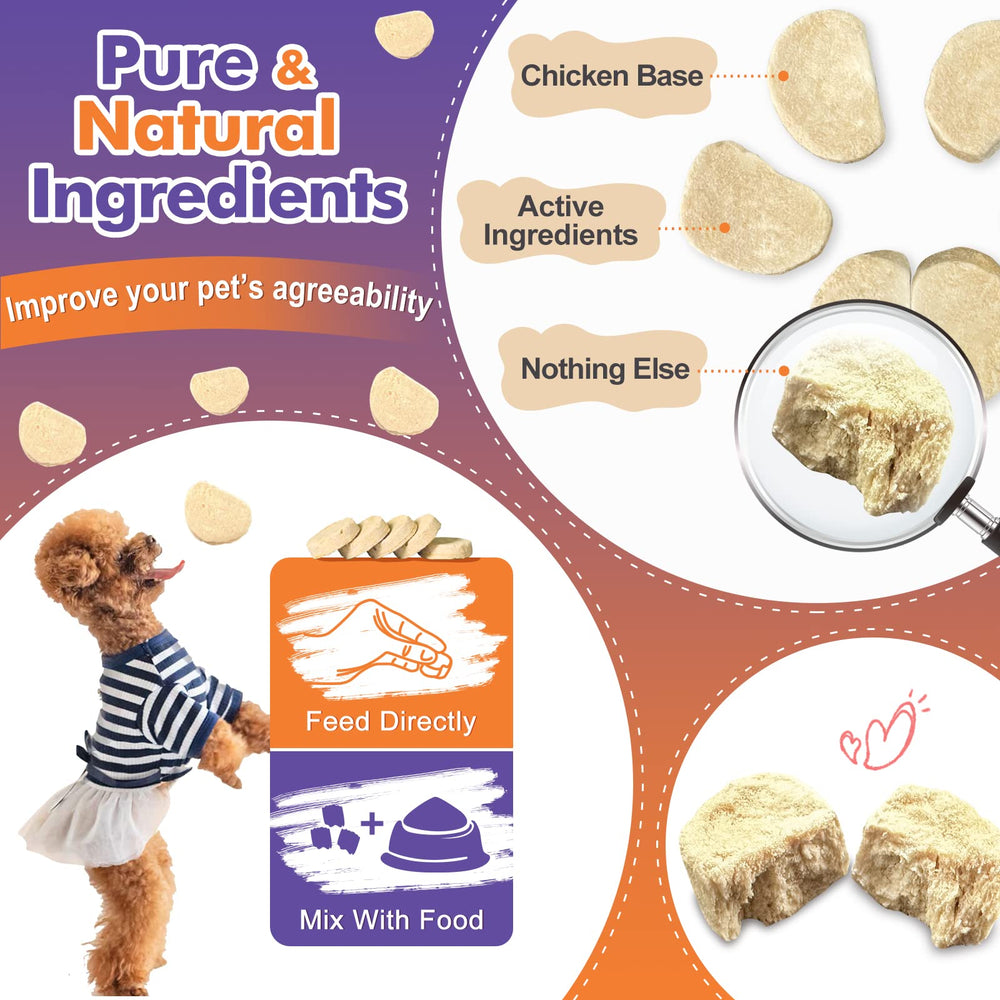 DRFOSTER freeze-dried chicken-flavor treats offer tasty dosing among daily routines.