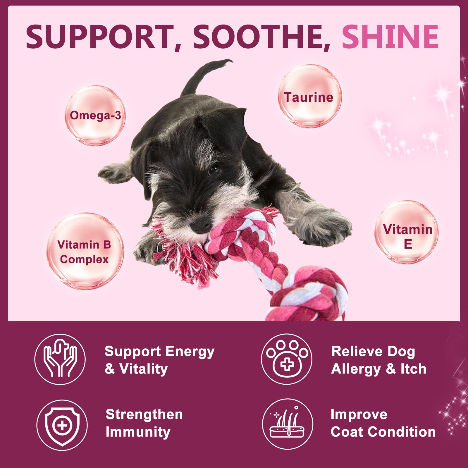 DRFOSTER PROBIOTICS FOR DOGS omega-3 gloss coat emphasizes skin and coat care