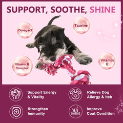 DRFOSTER PROBIOTICS FOR DOGS omega-3 gloss coat emphasizes skin and coat care