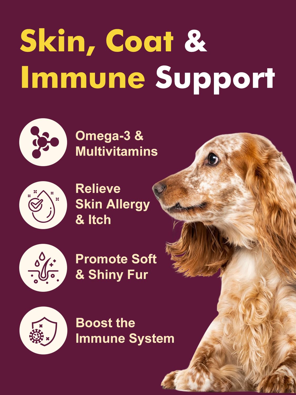 DRFOSTER omega-3 label photo hints skin and coat benefits
