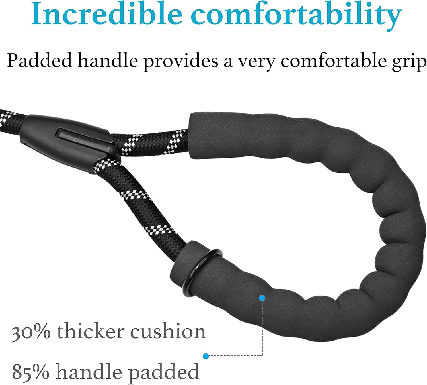 Drgxle double dog leash features 360-degree rotating central connector to prevent tangling
