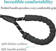 Drgxle double dog leash features 360-degree rotating central connector to prevent tangling