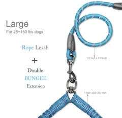 Drgxle sponge-handled leash provides soft grip for comfortable all-day walks.