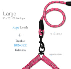 Drgxle double dog leash sponge handle provides soft fatigue-free grip during long strolls