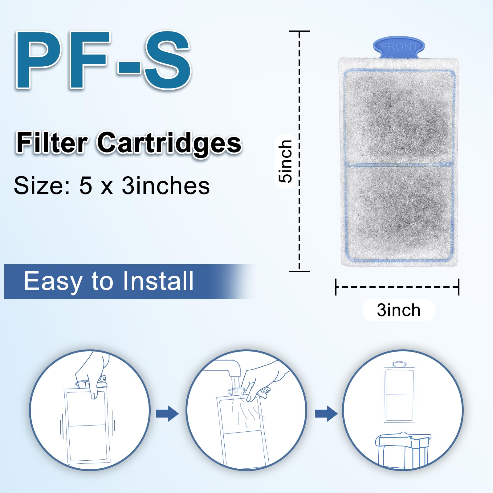 driamor PF-S cartridge activated carbon section reducing impurities and odors