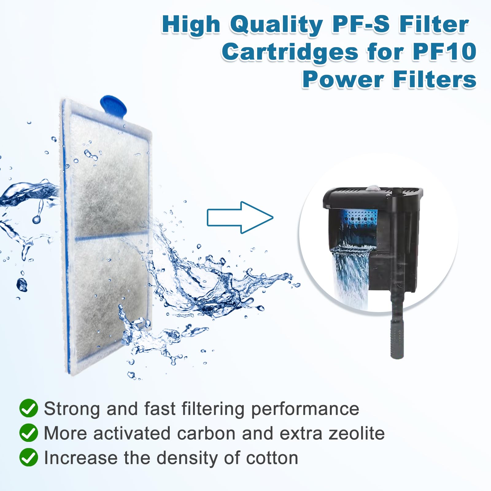 driamor PF-S cartridge zeolite layer absorbing ammonia for stable water chemistry