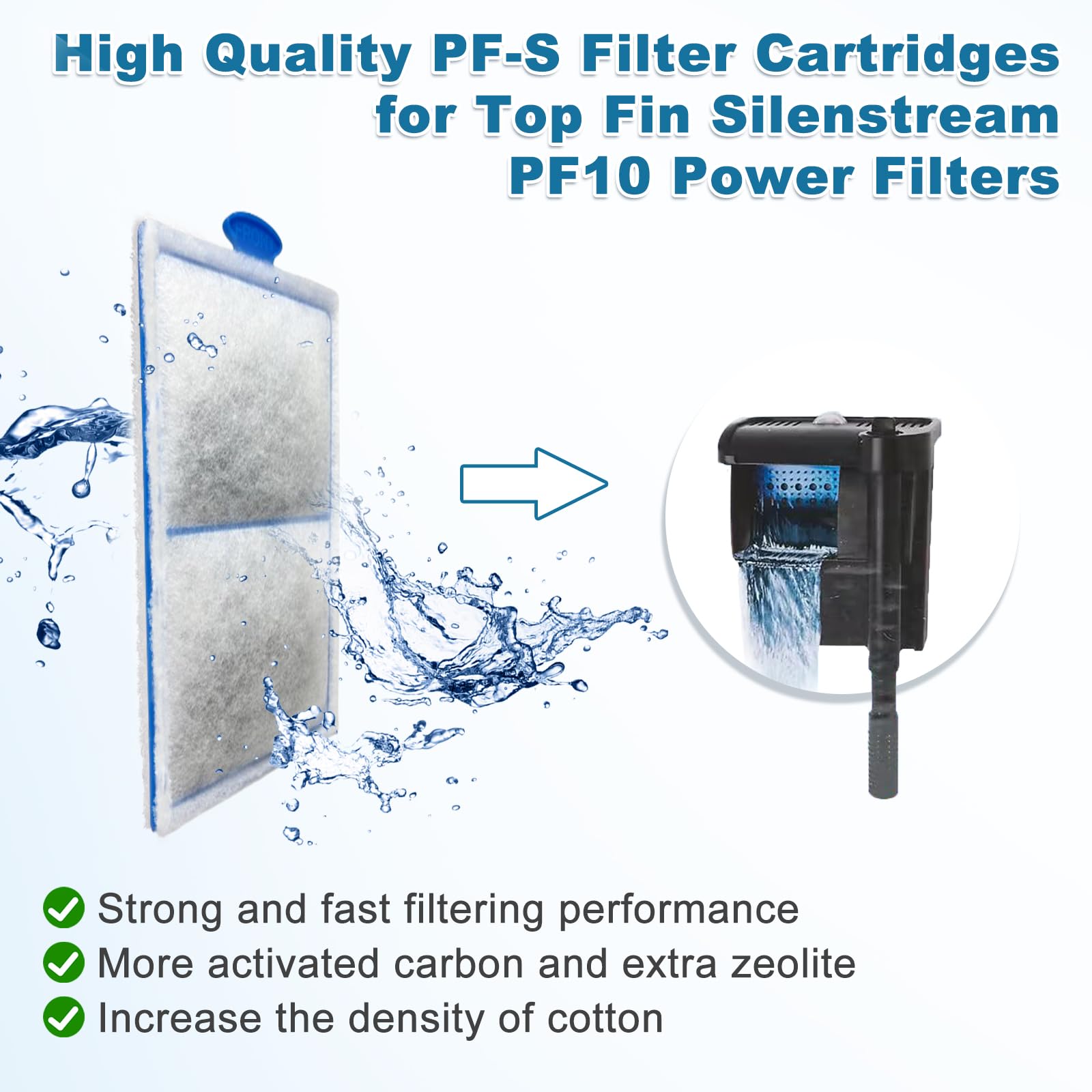 Driamor PF-S filter cartridge setup showing quick installation for stable aquarium water.