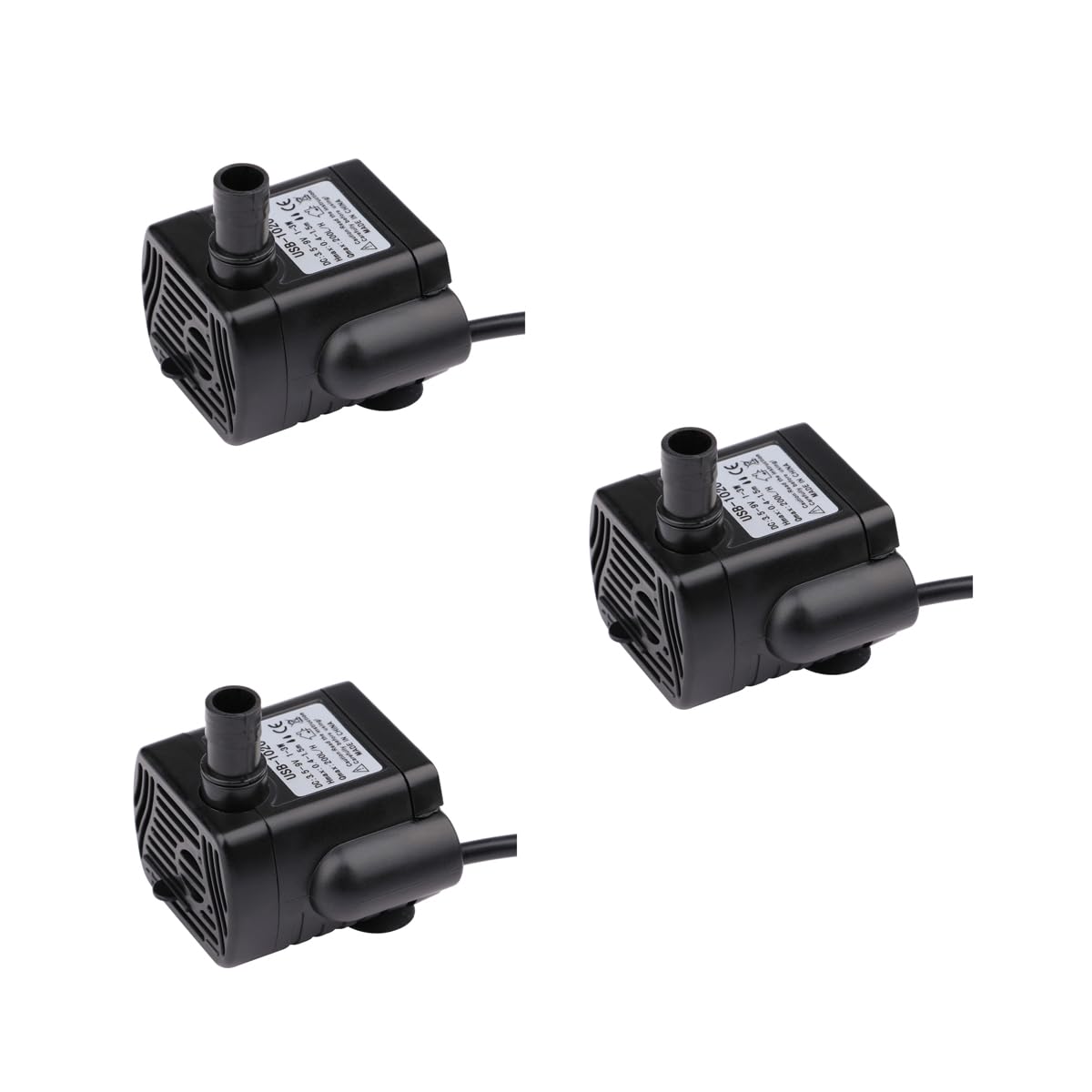 Driew 3W DC USB water pump front view shows compact, durable submersible design