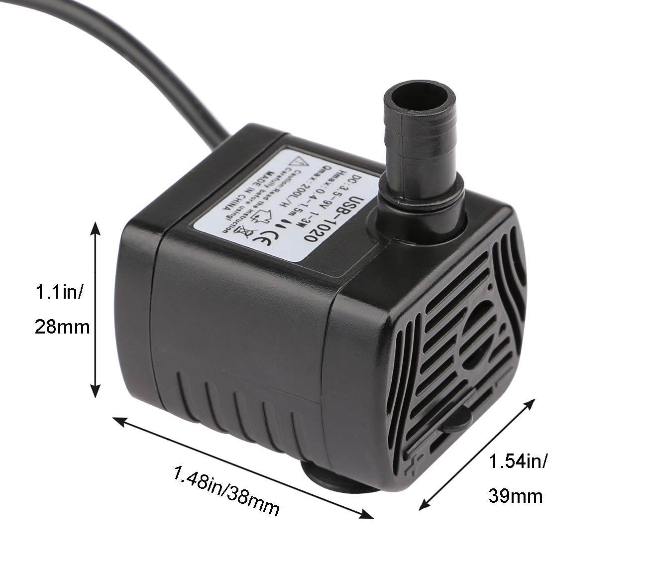 Close-up of Driew brushless motor inside the compact pump