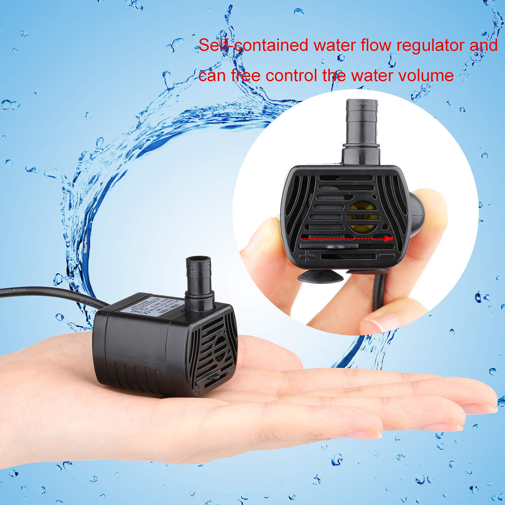 Driew mini submersible pump in use for small water features