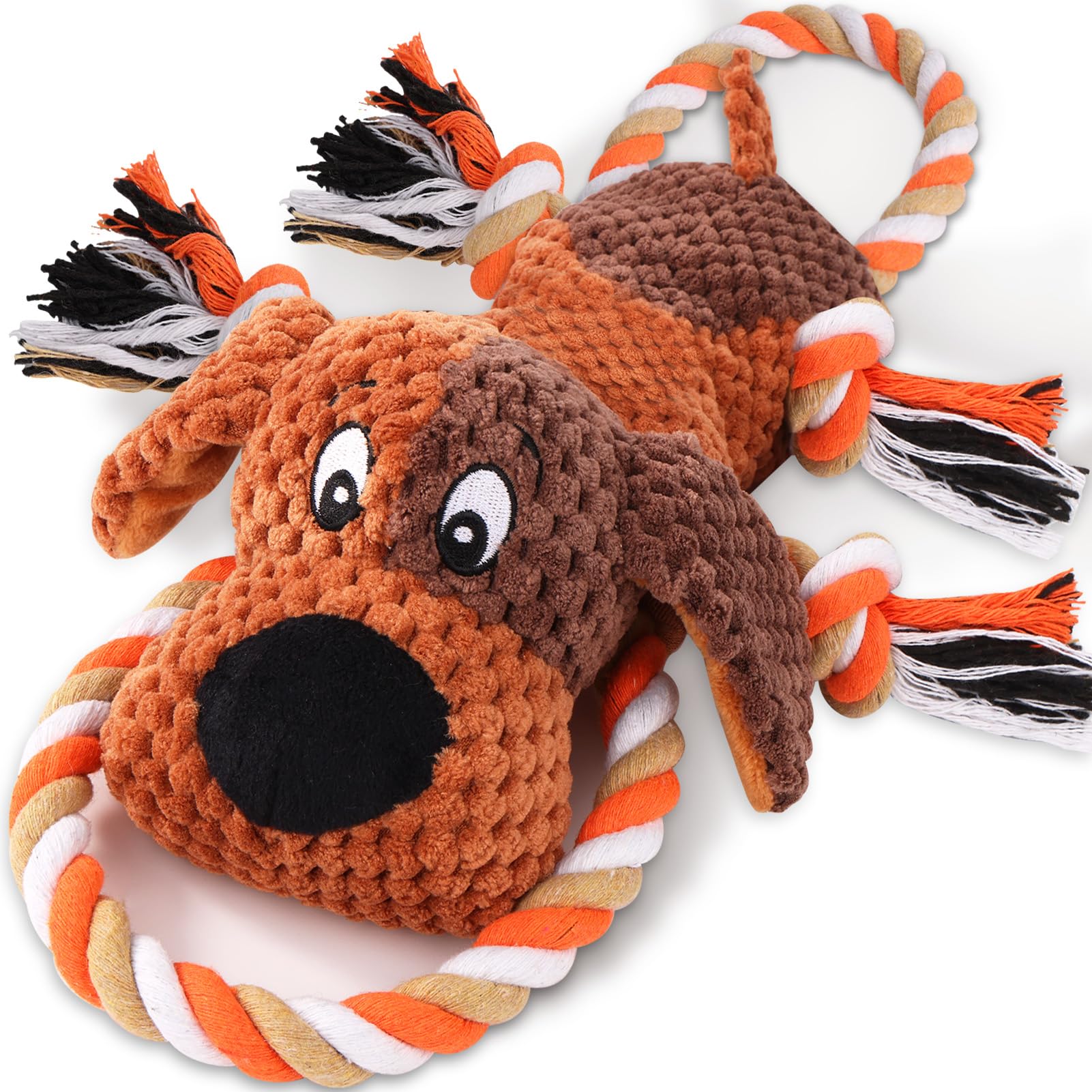 Drmstow juguete-perro suave con cuerda para juego activo y limpieza dental.