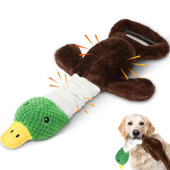 Drmstow plush duck toy full-length for tug-of-war and bonding.
