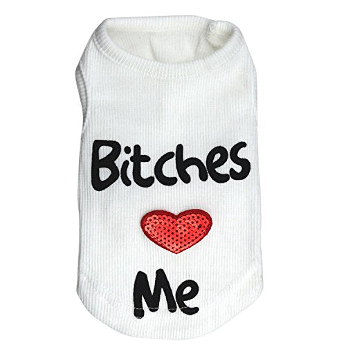 DroolingDog small dog clothes white shirt front view for easy everyday wear