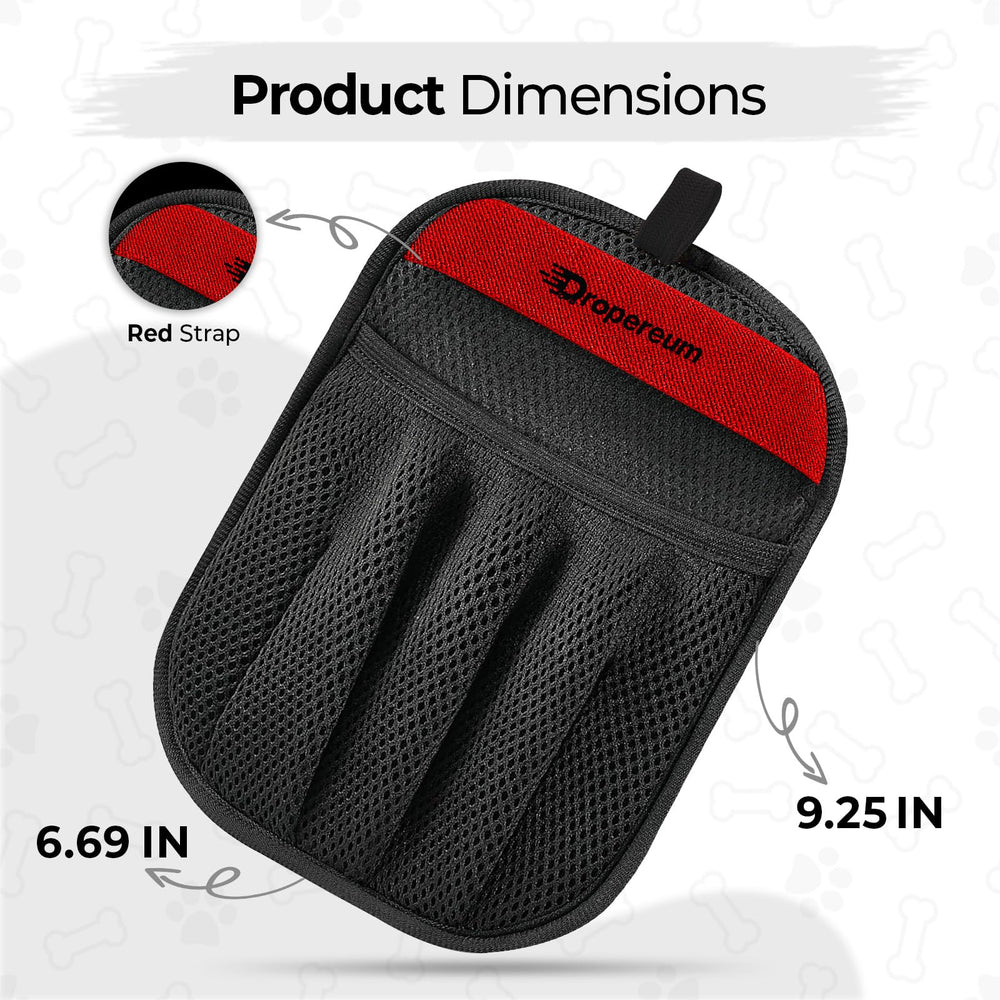 Dropereum glove five-finger design on fabric for thorough cleaning.