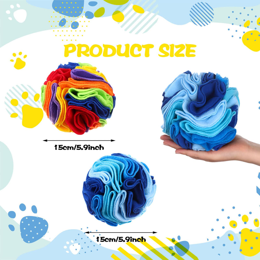 Droutti Snuffle Ball dog toy close-up fabric shows durable polar fleece for enrichment.