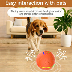 DRVUXBIL interactive dog ball rolling across tile floor to entertain indoors